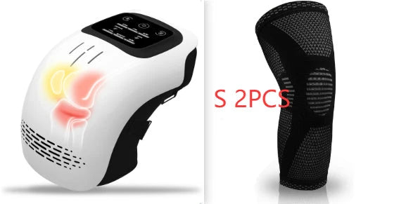 Smart Knee Massager — Cordless Heat & Vibration Wrap | 3 Warmth Levels, Red Light, Type-C Rechargeable