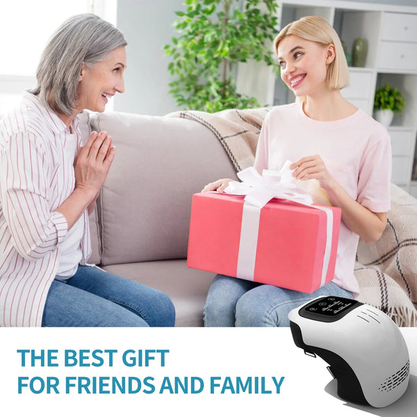 Smart Knee Massager — Cordless Heat & Vibration Wrap | 3 Warmth Levels, Red Light, Type-C Rechargeable