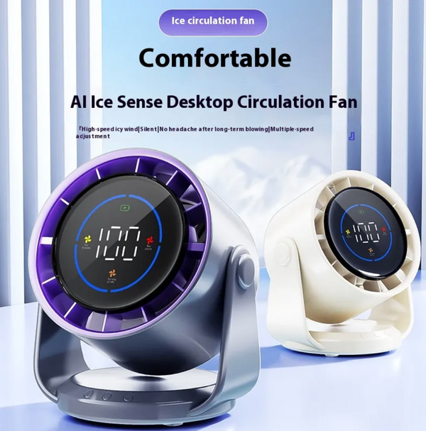 CoolBreeze Fast-Charge Desk Fan