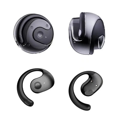 Coconut AI Translator Earbuds in Black — wireless Bluetooth earbuds with unique coconut design by ODI Collection
