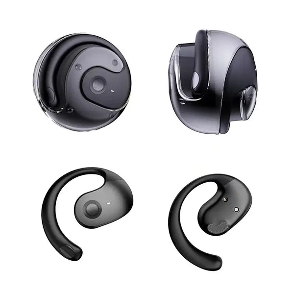 Coconut AI Translator Earbuds in Black — wireless Bluetooth earbuds with unique coconut design by ODI Collection